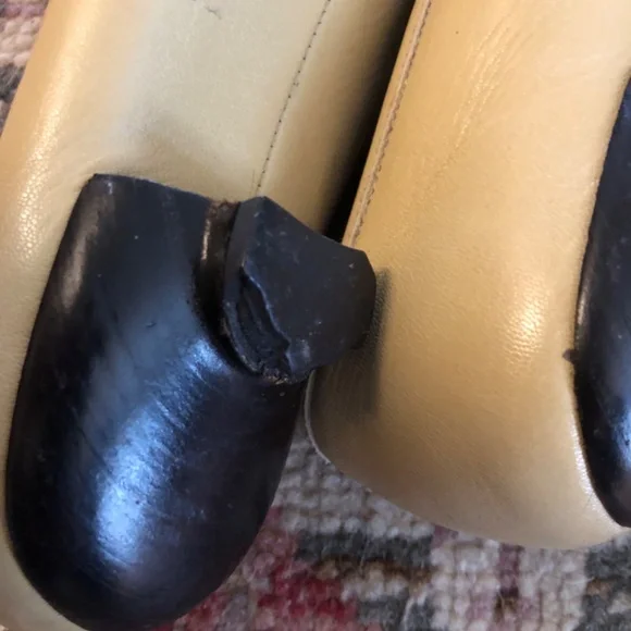 Gucci Y2K Square Toe Butter Yellow/Tan Kitten Heel Loafers sz 7B - Picture 6 of 6